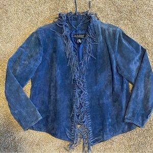 Vintage Blue leather fridge coat